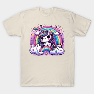 Enchanting Pastel Unicorn Rainbow Fantasy T-Shirt